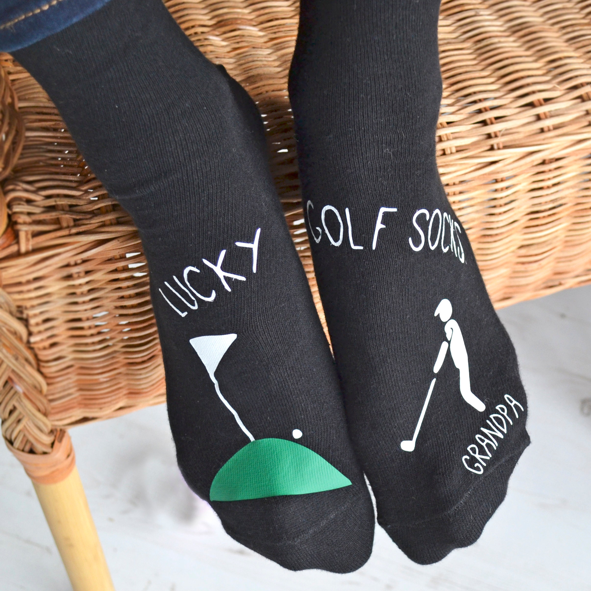 Personalisierte Golf Szene Socken Etsy