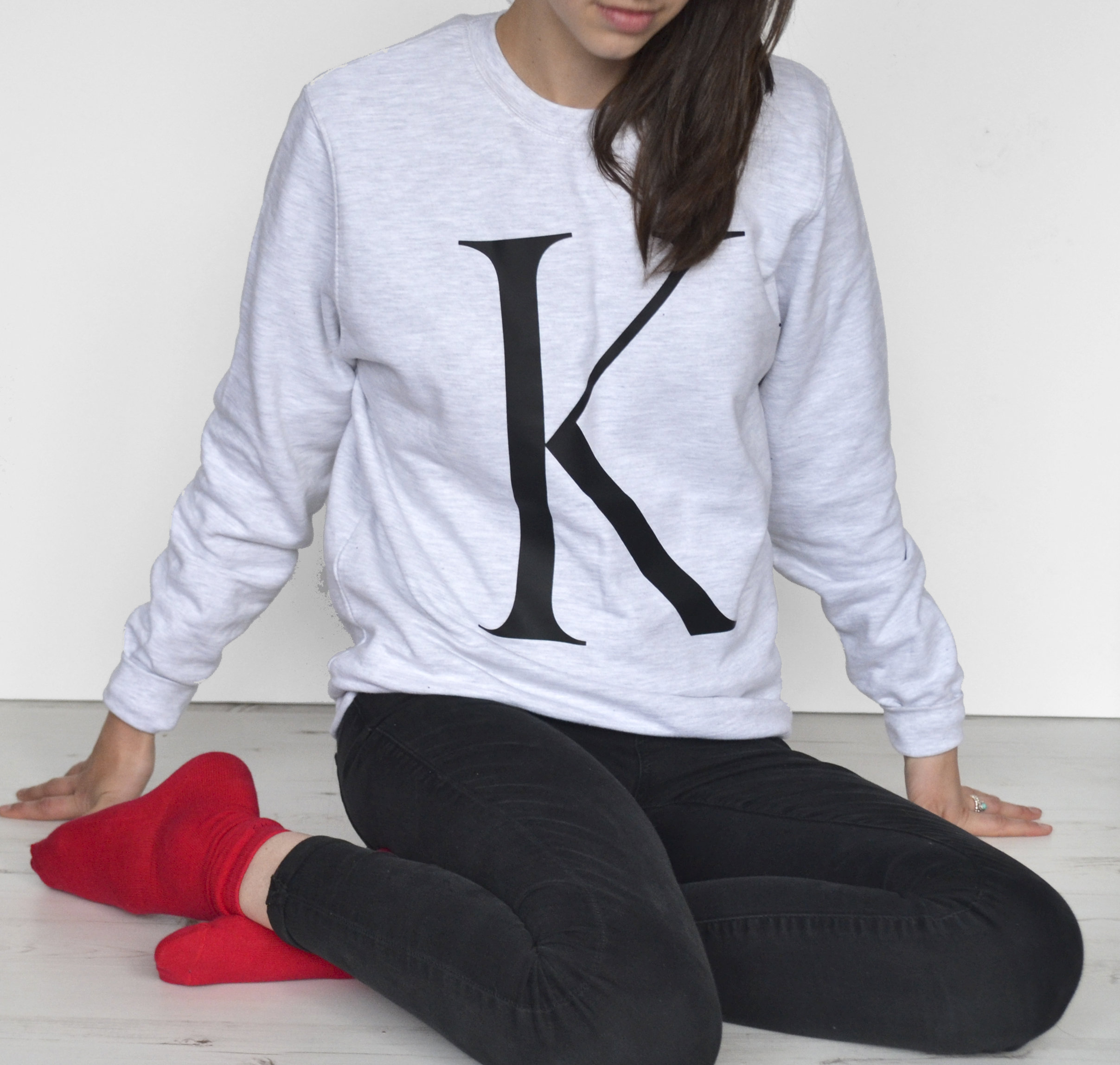 personalised initial jumper