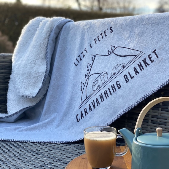 Personalised caravan blanket clearance