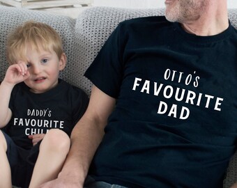 T-shirt daddy and me favorite pour enfants