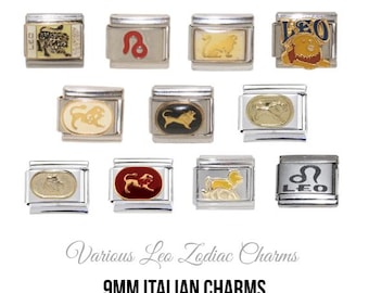 Various Leo Zodiac Italian Charm - 9mm classic Italian charms