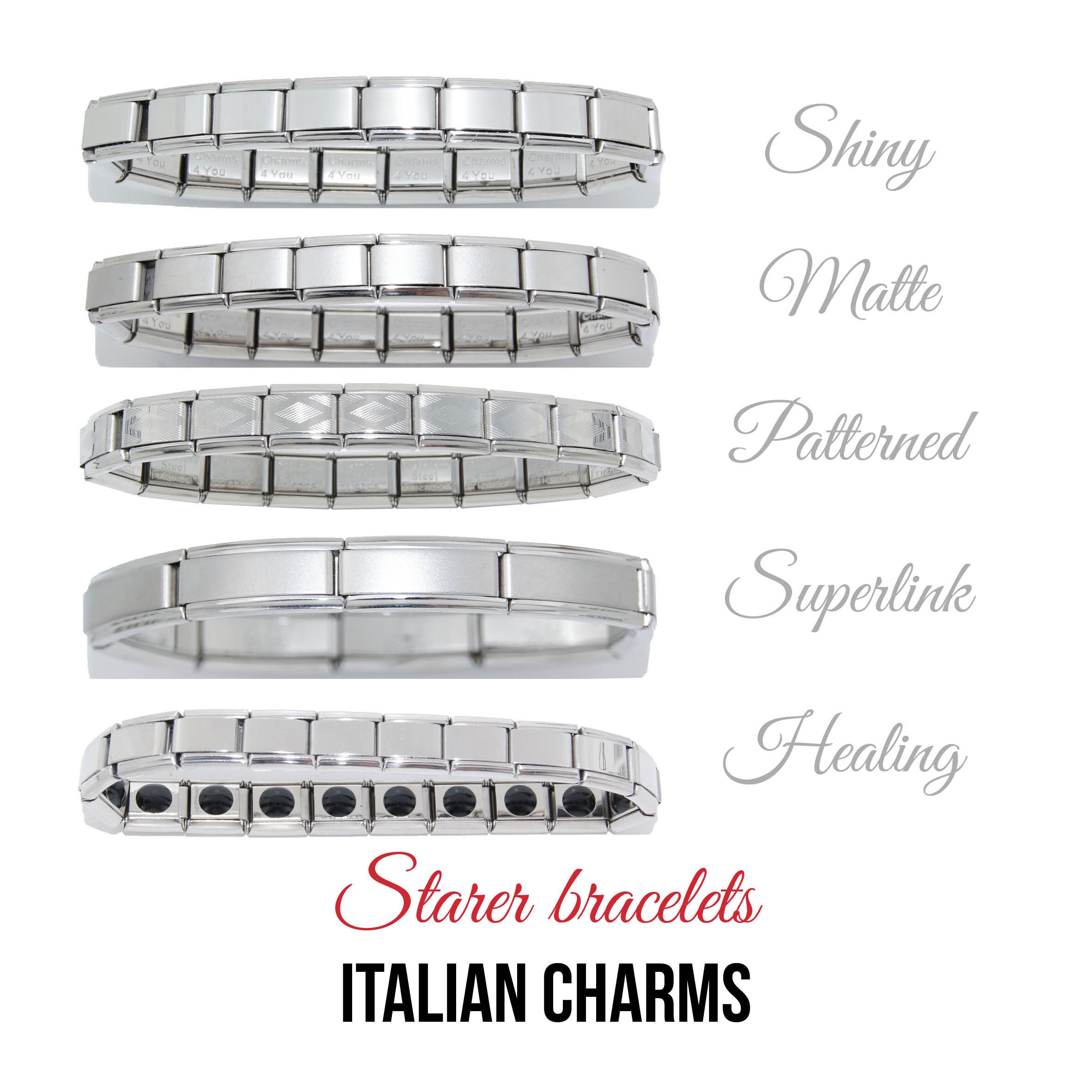 9mm Italian charm starter bracelets fits 9mm classic Italian Etsy