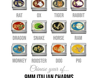 Chinese year of the...  - 9mm classic Italian charms