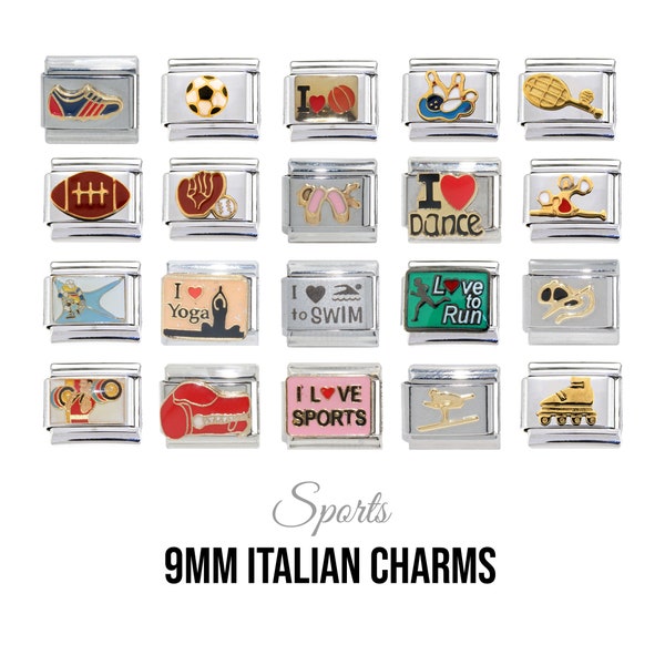 Sports - 9mm classic Italian charms