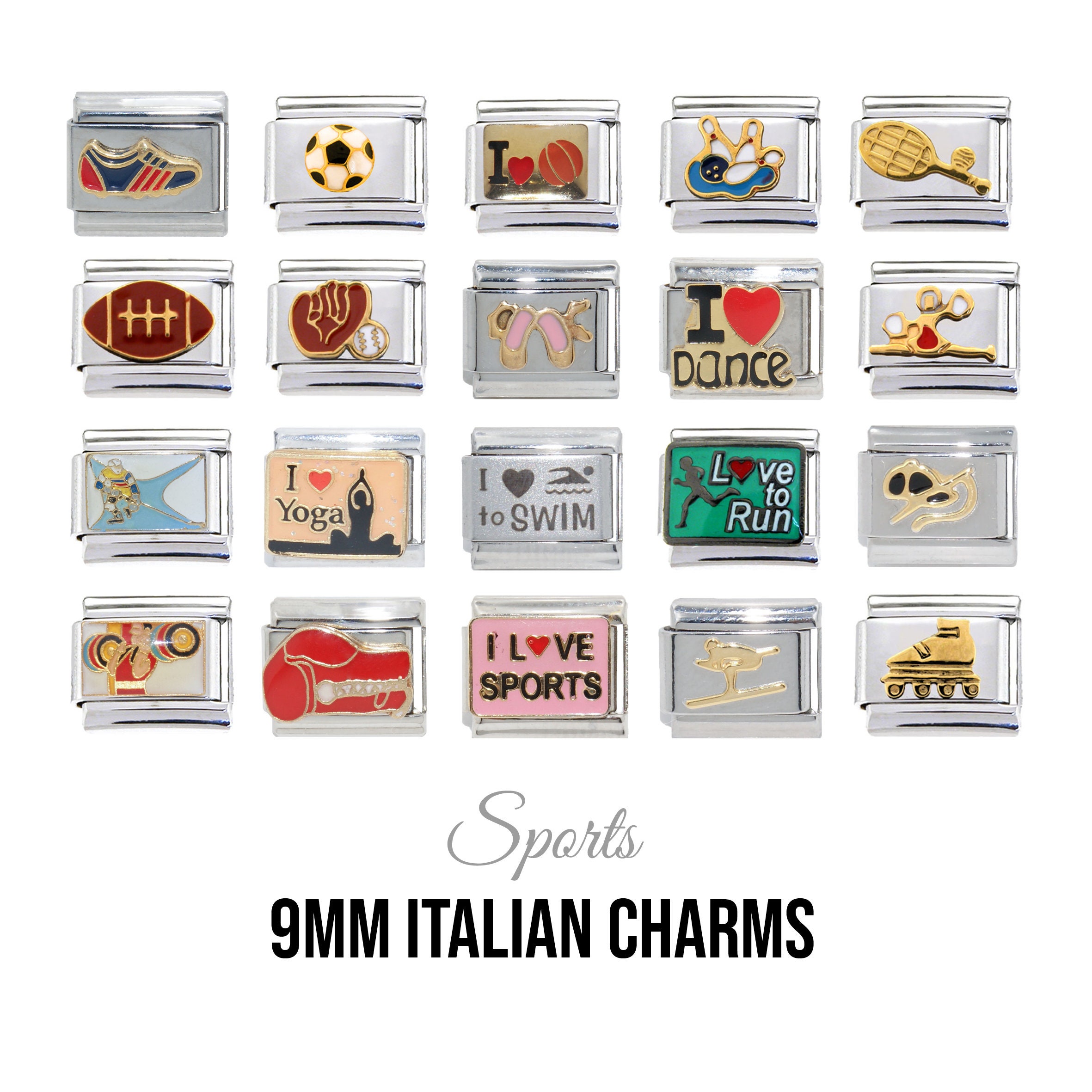 Football Fan Slide Charm, Mixed Enamel – CL Jewelry