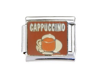 Cappuccino 9mm Italian charm - fits classic 9mm Italian charm bracelets