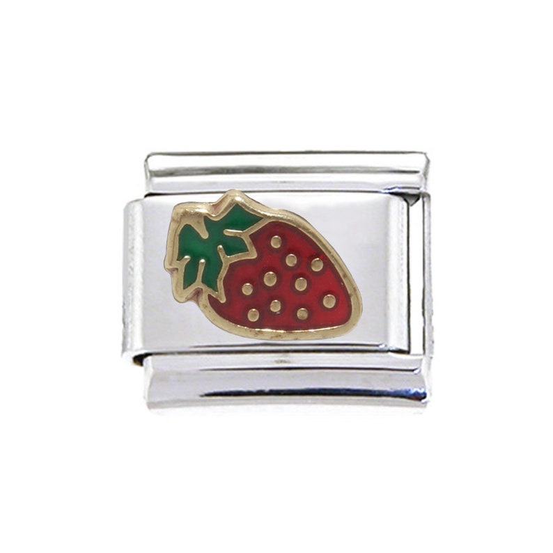 Food & Drink 9mm classic Italian charms 46 - Strawberry C