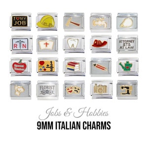 Jobs & Hobbies - 9mm classic Italian charms