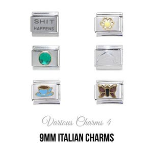Varios Charms Mixtos 4 - Charm Italiano de 9 mm - Charms Italianos Clásicos de 9 mm