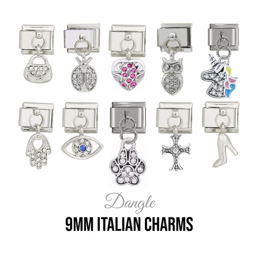 Miscellaneous Laser 9mm Classic Italian Charms Etsy