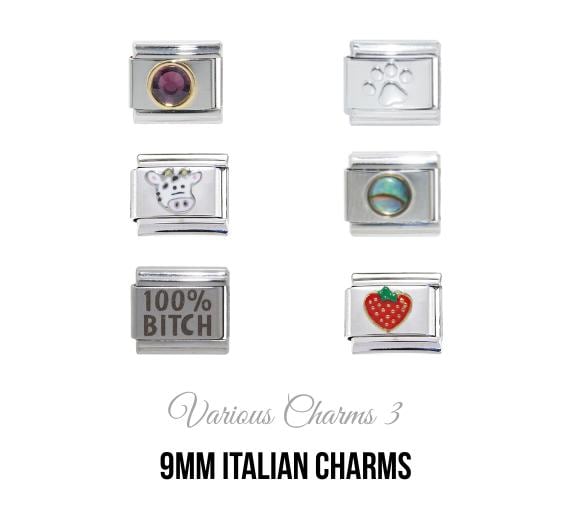 Various Mixed Charms 9mm Italian Charm 9mm Classic Italian