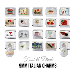 Food & Drink - 9mm classic Italian charms