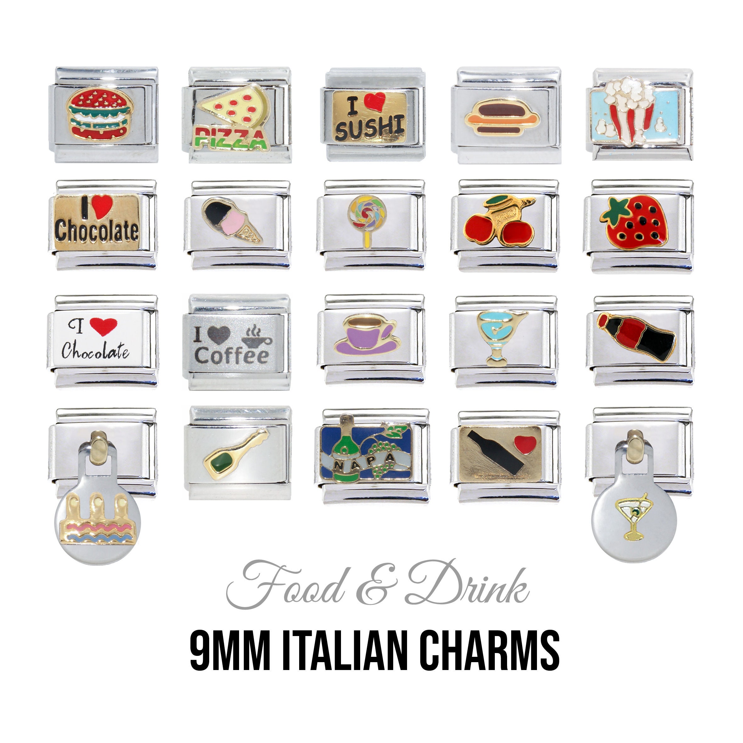 Flower Birthstone 9mm Italian Charm – Charmed Creations LLC
