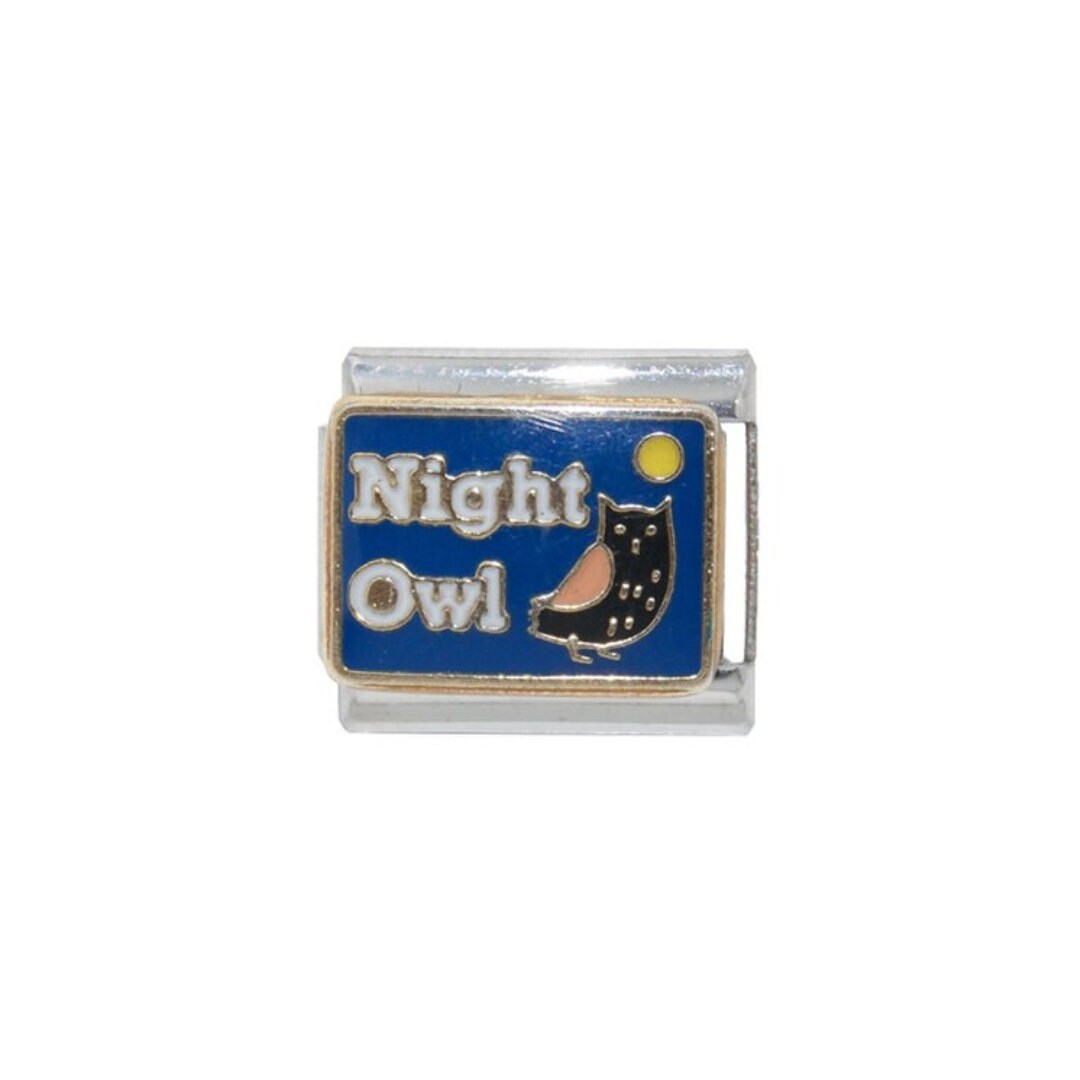 Night Owl 9mm Italian charm - fits classic 9mm Italian charm bracelets