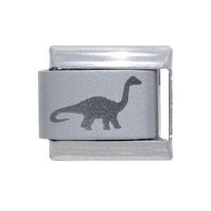 Dinosaurier Laser 9 mm italienischer Charme Emaille - 9 mm italienischer Charme