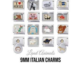 Land Animals - 9mm classic Italian charms