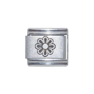 Daisy laser 9mm Italian charm - fits classic 9mm Italian charm bracelets