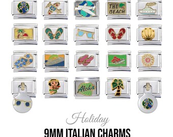 Holiday and Travel - 9mm classic Italian charms