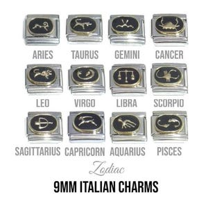 Birthstone Charms For Italian Charm Bracelet, 9mm, Jamaica