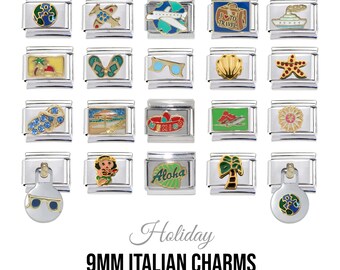 Holiday and Travel - 9mm classic Italian charms
