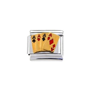 Gold Asse 9 mm Charm - passend für 9 mm Bettelarmbänder