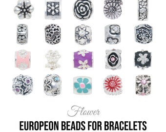 Flowers European Beads  - European Bead charm