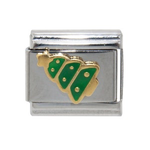 Christmas tree 9mm enamel Italian charm  - 9mm Italian charm