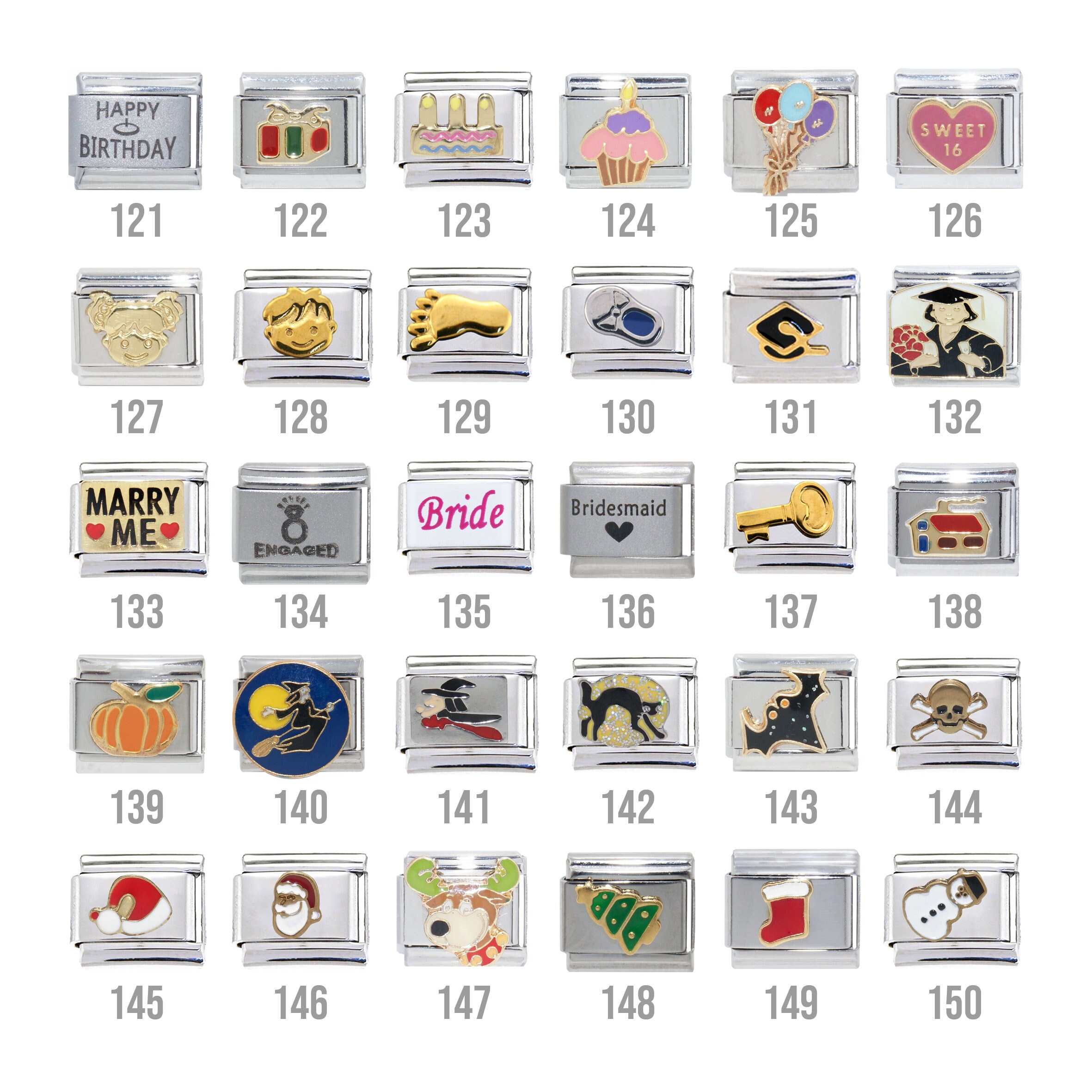 9mm Shiny Classic Italian Charm Bracelet Including 3 or More Etsy UK