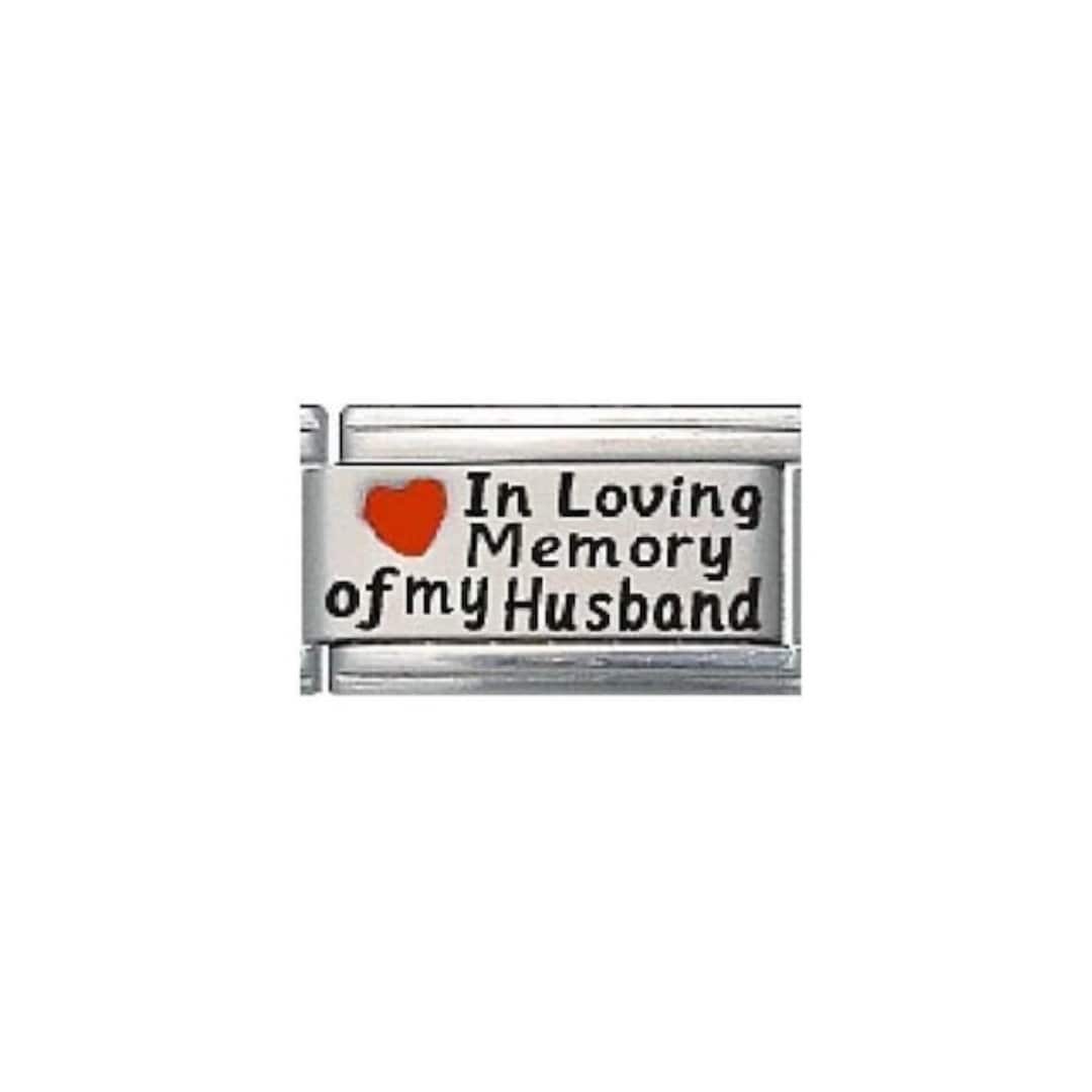 Stylysh Charms 'HUSBAND I LOVE MY' Enamel Italian 9mm Link – Stainless Steel Charm For Bracelets, FA027 - View #9