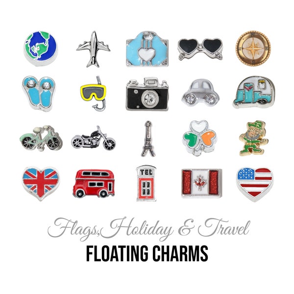 Holiday, Travel & Flags London - Floating locket charm