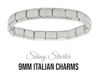 Shiny Italian charm starter bracelets - fits 9mm classic Italian charm bracelets