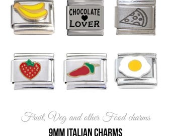 Fruit, Veg and other food Charms -  9mm Italian charm  - 9mm classic Italian charms