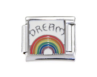 Dream Rainbow 9mm Italian charm - fits classic 9mm Italian charm bracelets
