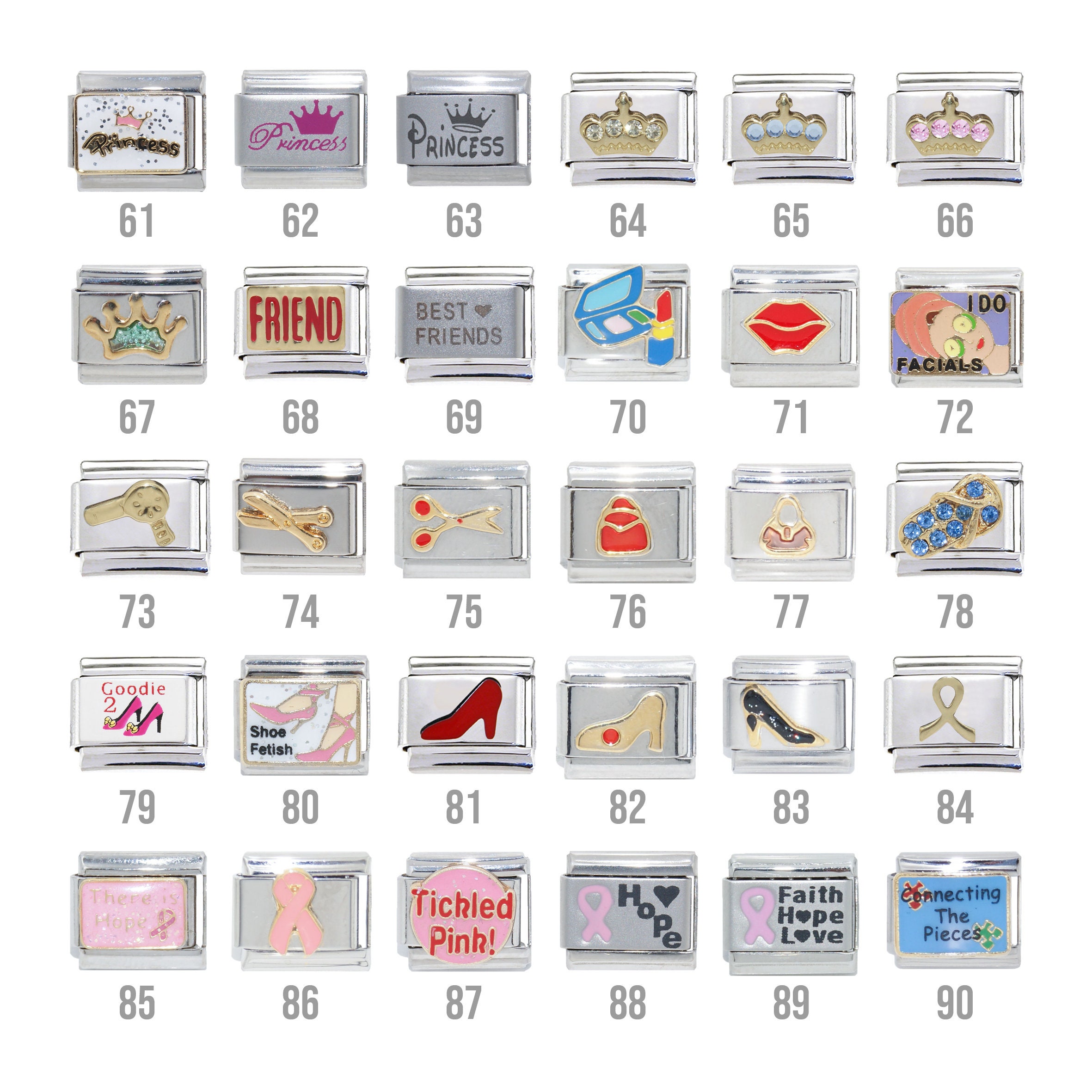 9mm Shiny Classic Italian Charm Bracelet Including 3 or More Etsy UK