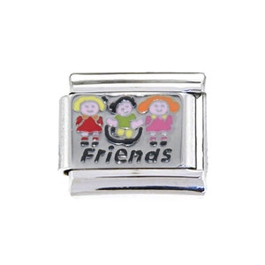 Friends 9mm enamel Italian charm  - 9mm Italian charm