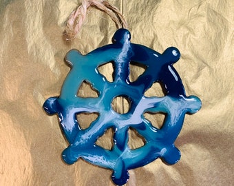 Ship Wheel Hanging Ornament