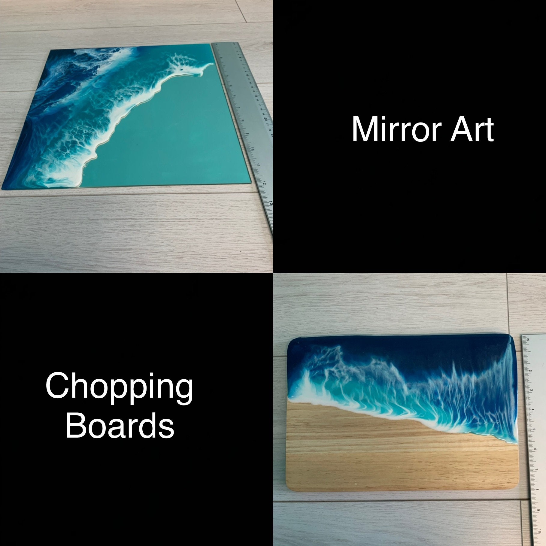 Ocean Mirror Art 30cm X 30cm Etsy UK
