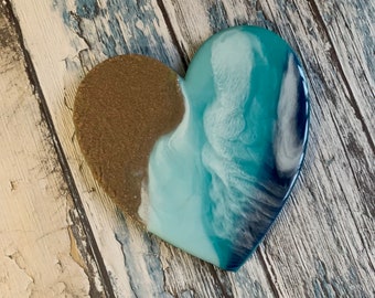 Beach Love Heart Wall Plaque