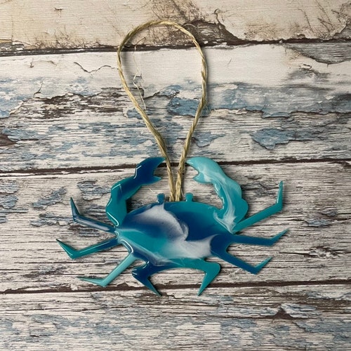 Beach Crab Christmas Ornament Essential Ocean and Sea Etsy