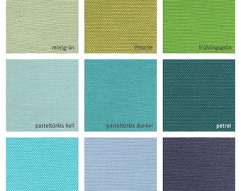 Canvas Uni, Dekostoff, unifarben, Grün- und Blautöne, Breite 180cm, Verkaufseinheit 50cm