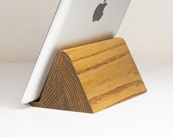 Wooden Grand iPad Stand, Strong Sturdy Tablet or Smartphone Holder