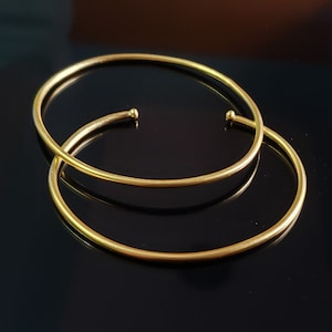 Round Stacking Bangles I Gold Vermeil Bangles I Stacking Jewelry I Gift For Her I Birthday Gift I Set Of Bangles I Adjustable Bracelets