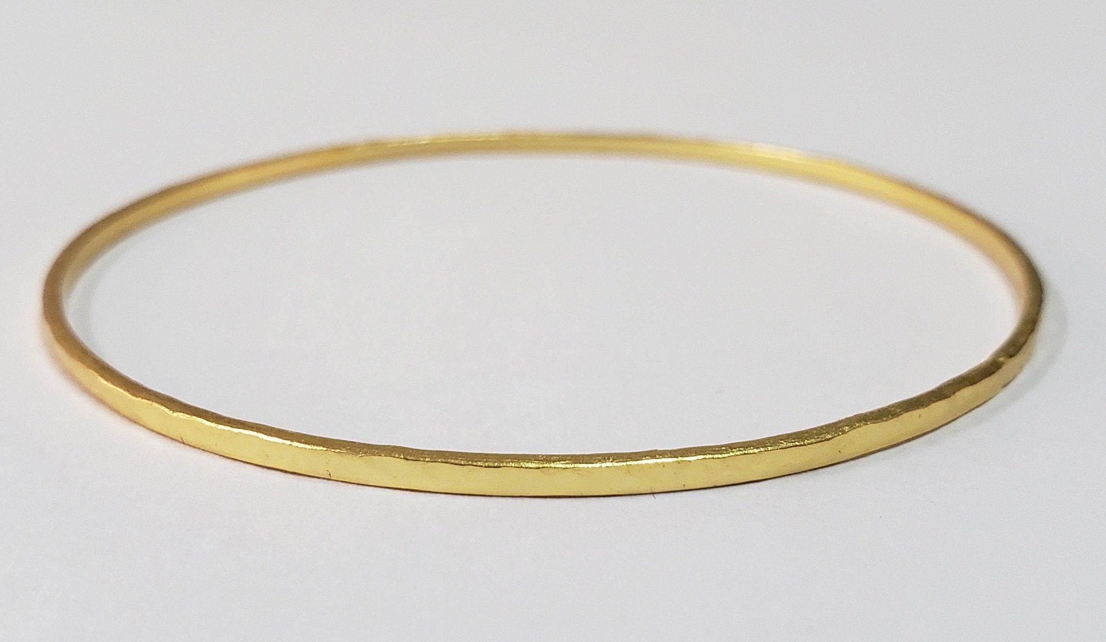 Plain flat gold bangles Clearance