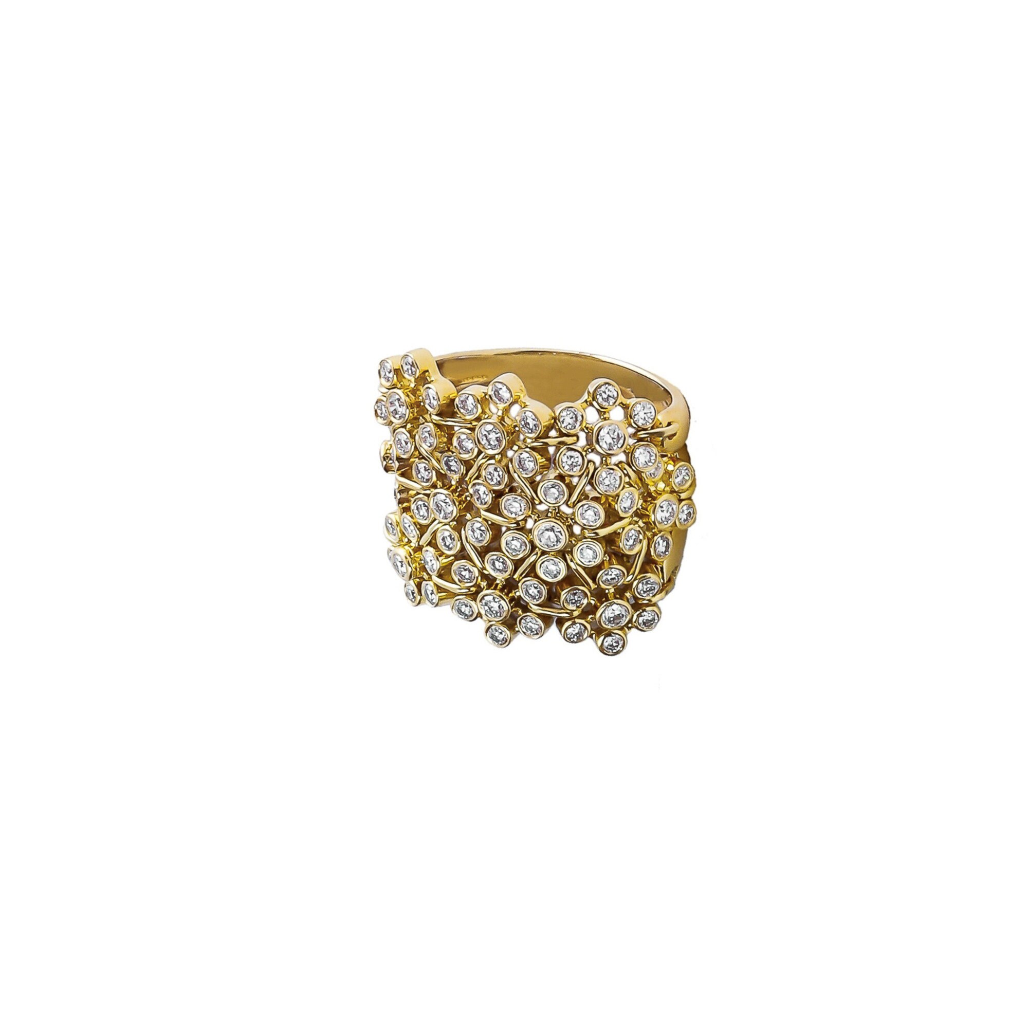 18k Gold & Diamond Ring Engagement Ring Wedding Gift | Etsy