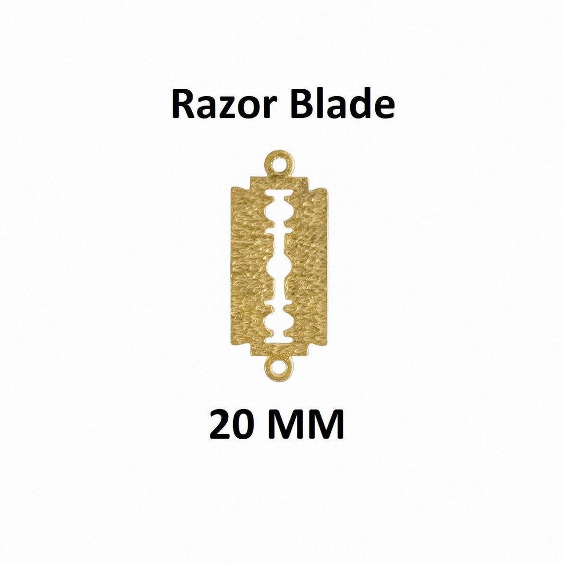 BULK 10 Pcs 18K Gold Vermeil Razor Blade Charms Connectors Etsy