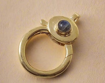 Labradorite Gold Vermeil Lobster Clasp: Handmade Sterling Silver Jewelry Finding