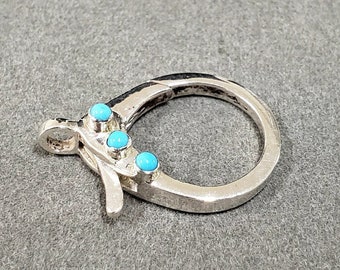 Sterling Silver Turquoise Lobster Clasp: Handmade Necklace Connector