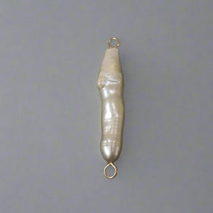 Drilled Baroque Pearl 14k Gold Connectors, Necklace/Bracelet Findings, Unshaped Pearl, Link Connector Charm, Price Per Piece