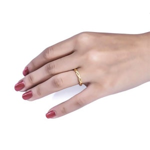 Stunning 18k gold vermeil Tiara Rings, Handmade Gold Vermeil Princess Ring, 14k Gold Vermeil Crown Ring, Gold Vermeil, Queen Ring, Sweet 16 image 3