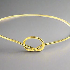 Knot Bangle I Stacking Bangles I Dailywear Bangles I Love Knot Bracelet Bangle I Christmas Gift I 925 Silver Bangle Gift I Dainty Bangle